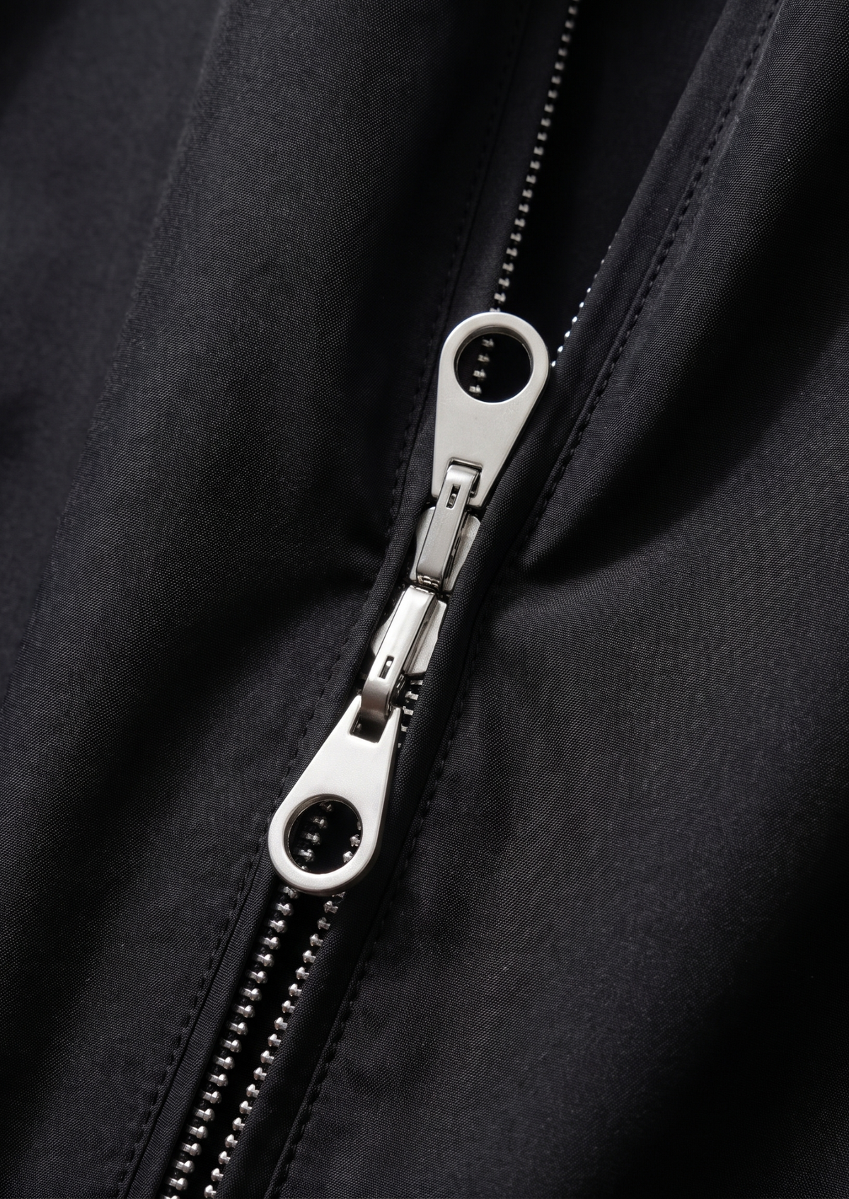 Black Technical Windbreaker Jacket | Portovelli