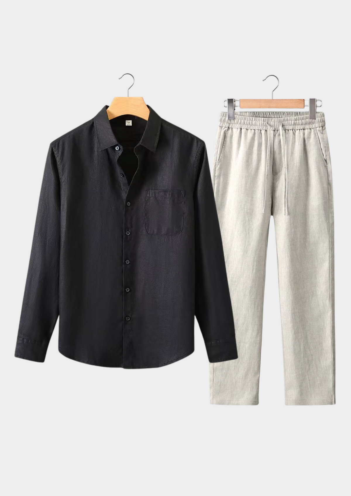 Dolcevita Longsleeve Summer Set - Black/beige | Portovelli