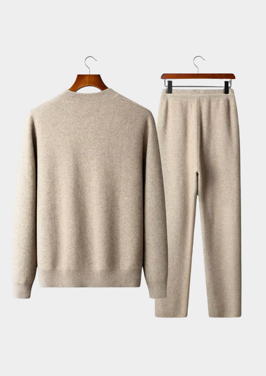 Pure Extra-Fine Merino Wool Sand Falconi Set | Portovelli