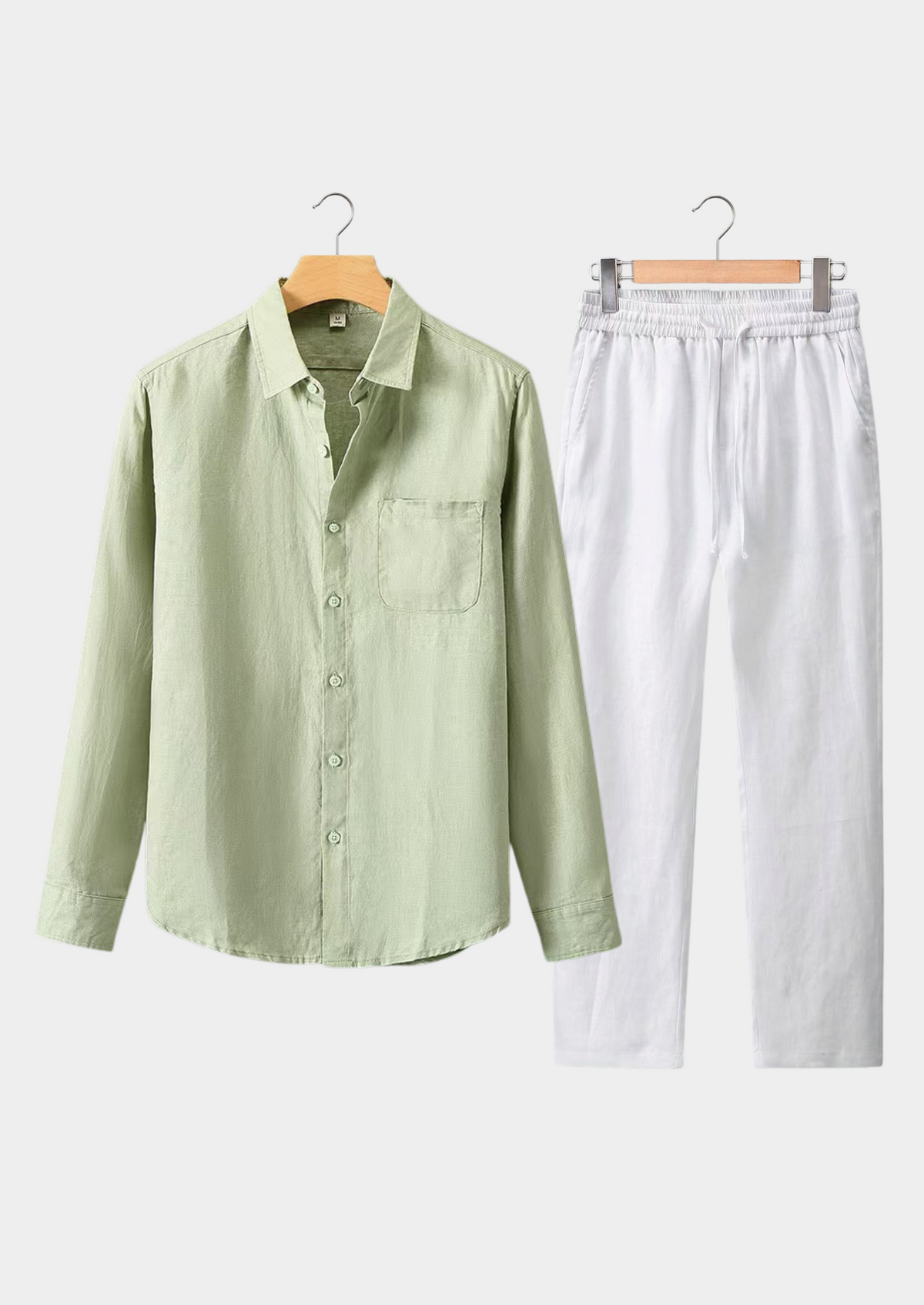 Dolcevita Longsleeve Summer Set - Mint Green/white | Portovelli