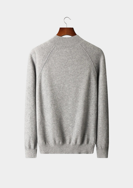 Pure Extra-Fine Merino Wool Raglan Mockneck | Portovelli