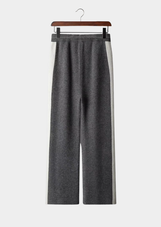 Pure Extra-Fine Merino Wool Wide Leisure Trousers | Portovelli