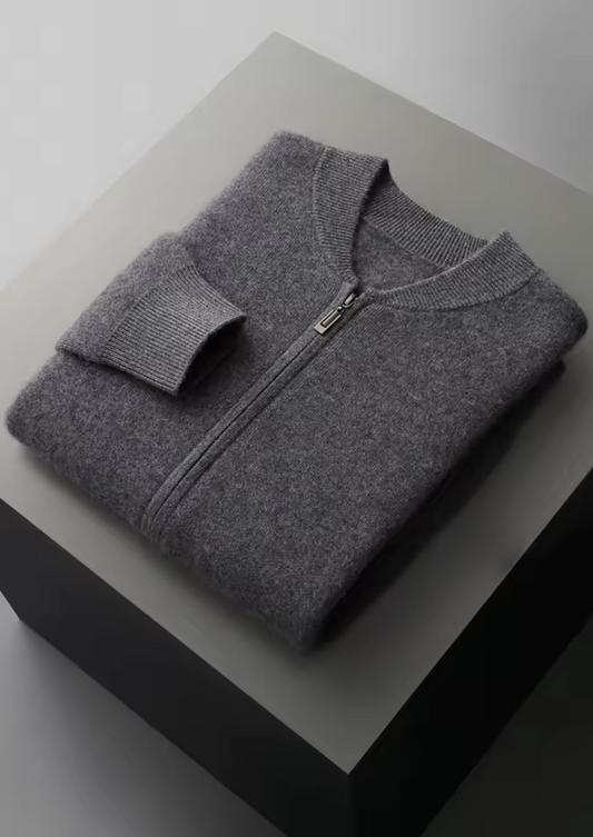 Pure Extra-Fine Merino Wool Dark Gray Falconi Set | Portovelli