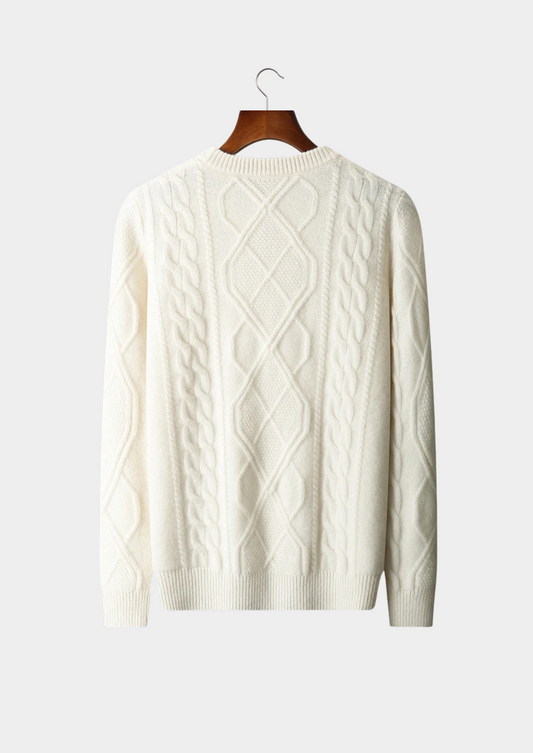Pure Extra-Fine Merino Wool Wintertime Crewneck | Portovelli