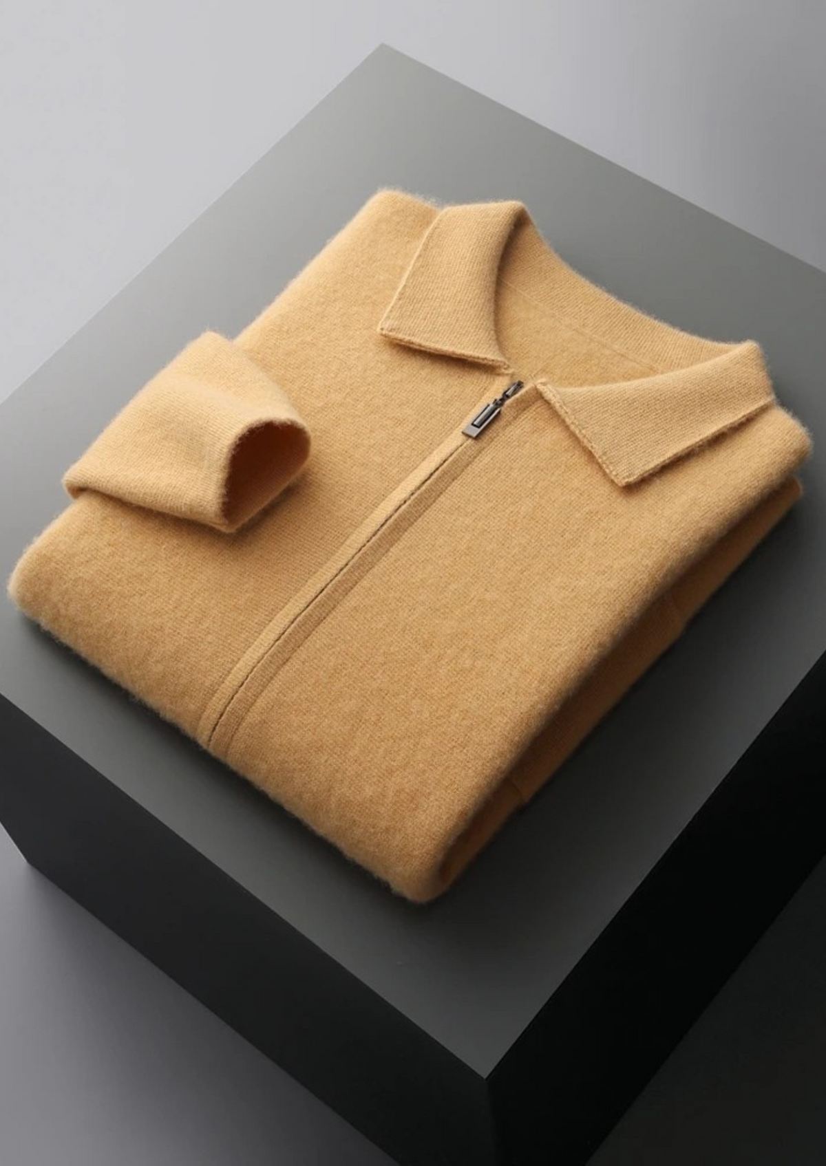 Premium Cashmere Zipper Cardigan | Portovelli