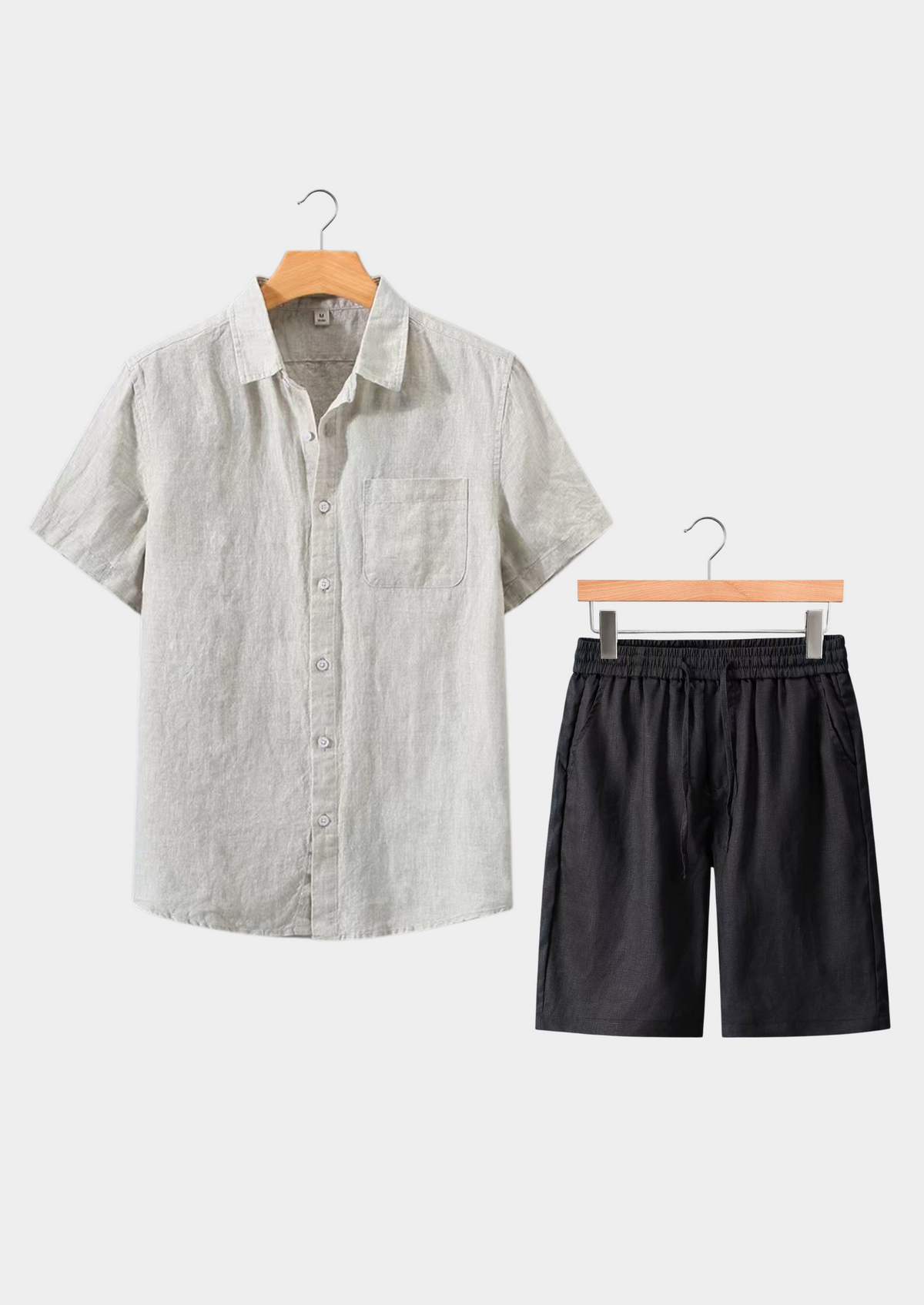 Dolcevita Shortsleeve Summer Set - Beige/black | Portovelli