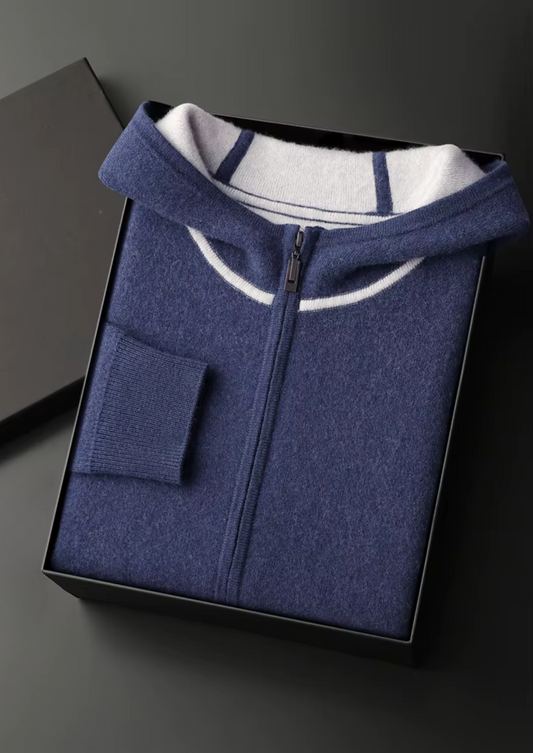 Premium Cashmere Navy Blue Milano Leisure Set | Portovelli