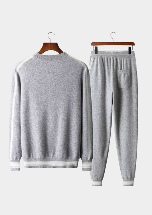 Premium Cashmere Light Gray Vienna Leisure Set | Portovelli