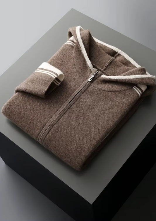 Pure Extra-Fine Merino Wool Dark Mocha Damien Set | Portovelli