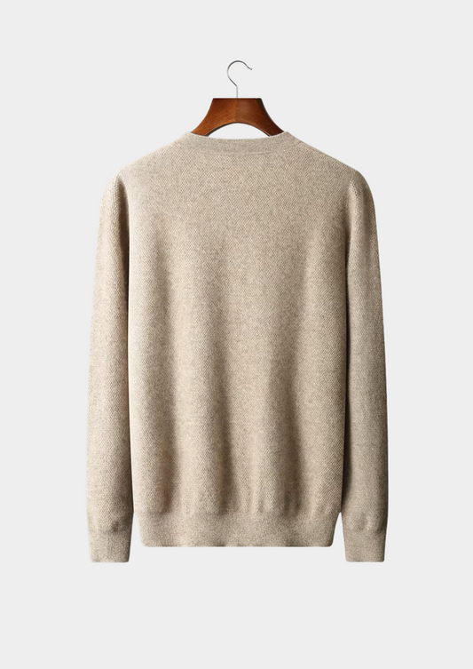 Premium Cashmere Classic Henley Sweater | Portovelli