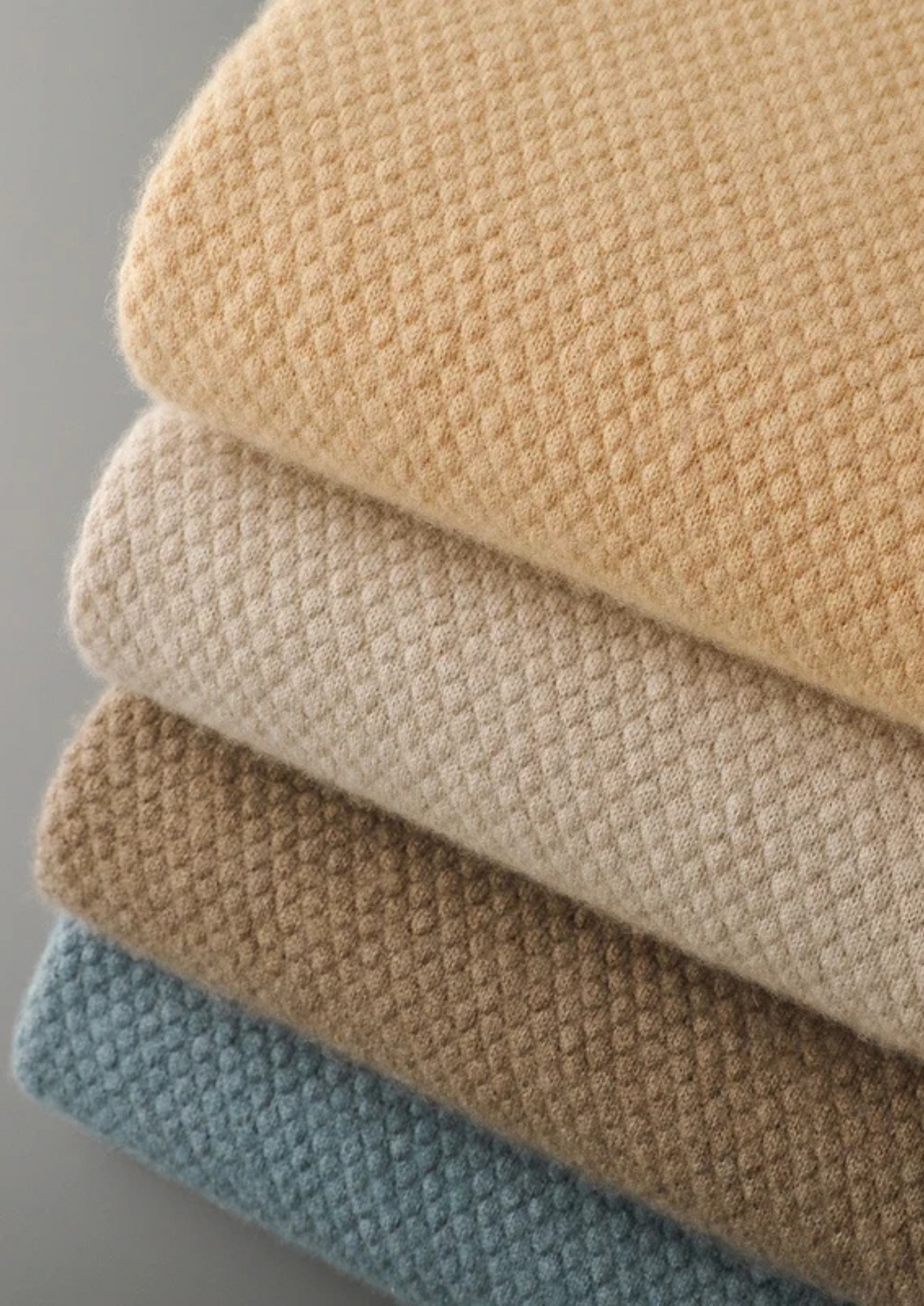 Premium Cashmere Mustard Two-Tone Polo | Portovelli