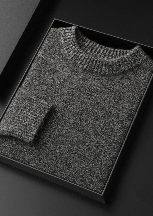 Pure Cashmere Gray Essential Crewneck | Portovelli
