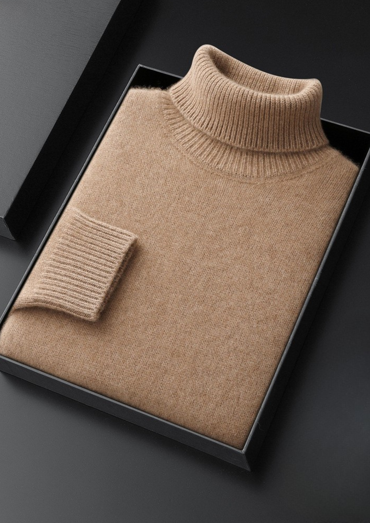 Pure Cashmere Beige Essential Rollneck | Portovelli