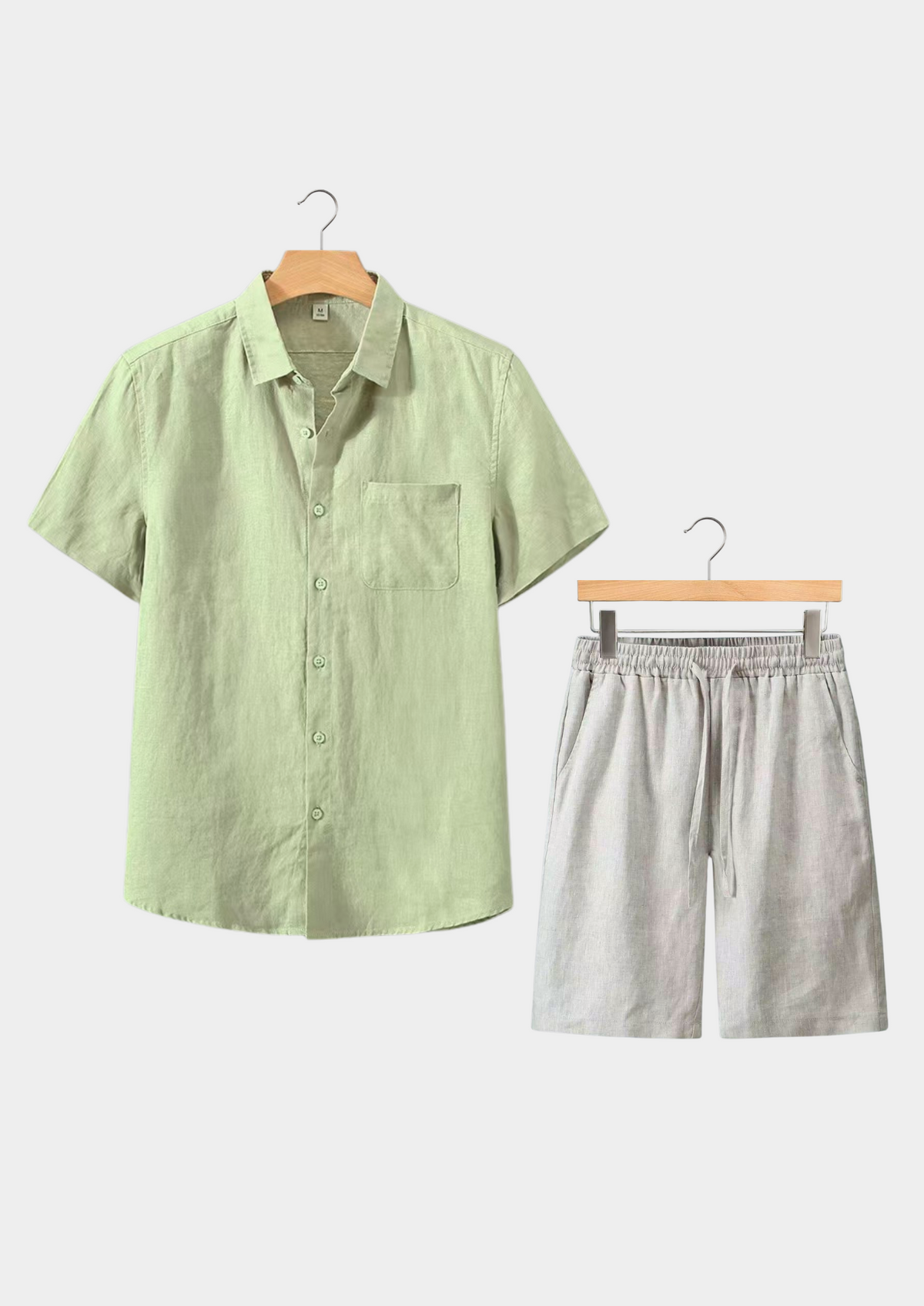 Dolcevita Shortsleeve Summer Set - Mint Green/beige | Portovelli