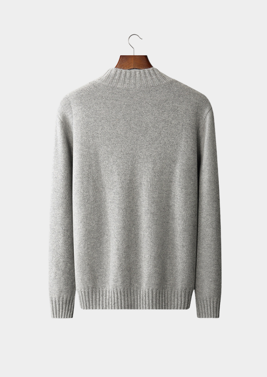 Pure Cashmere Mockneck Sweater | Portovelli