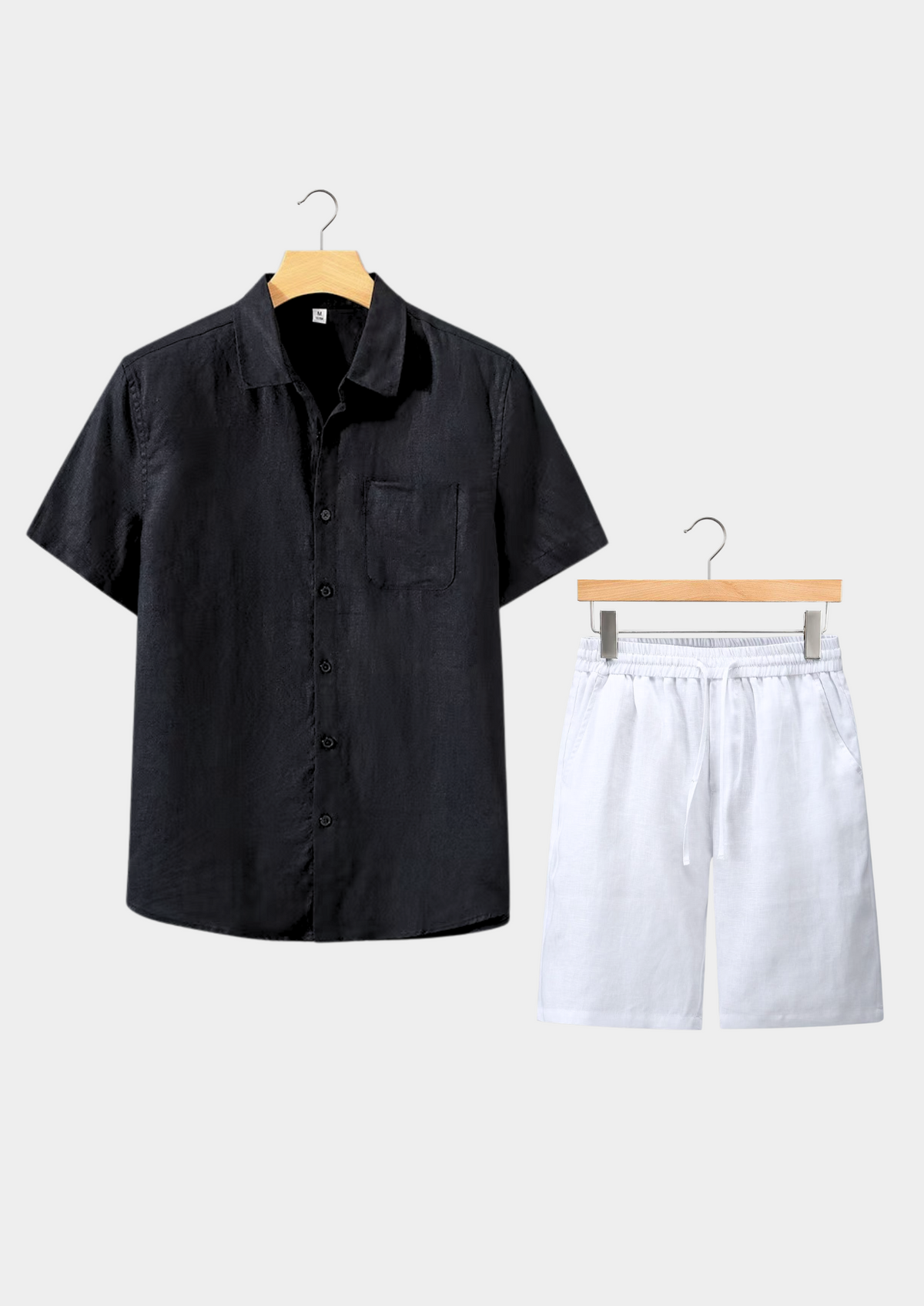 Dolcevita Shortsleeve Summer Set - Black/white | Portovelli