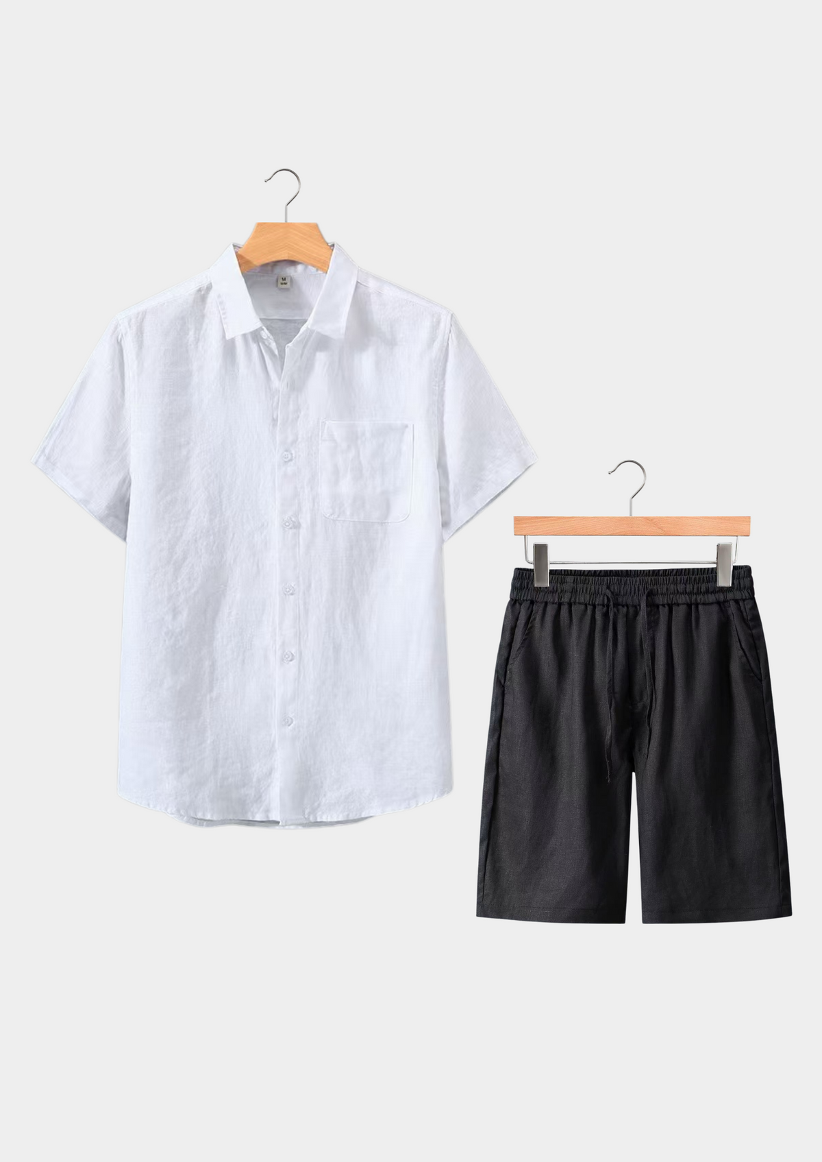 Dolcevita Shortsleeve Summer Set - White/black | Portovelli