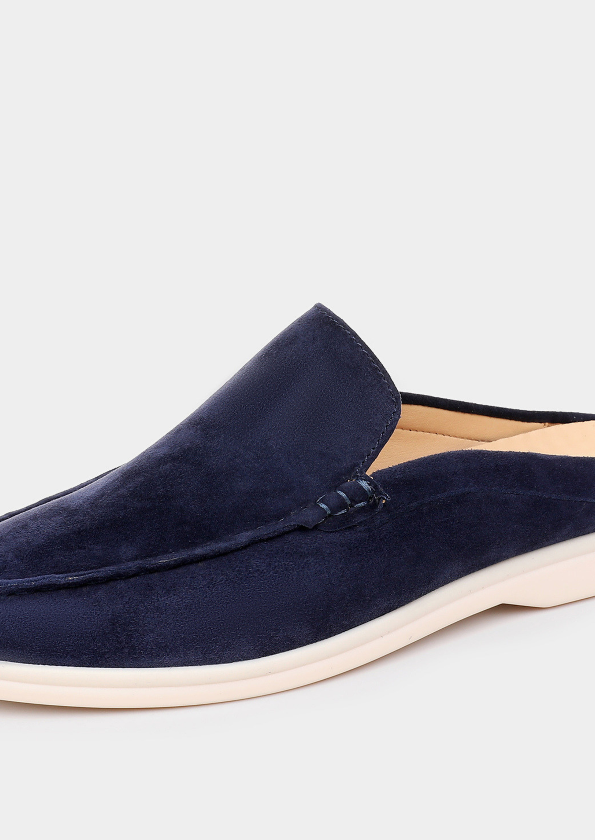 Navy Blue Marina Suede Slipper | Portovelli