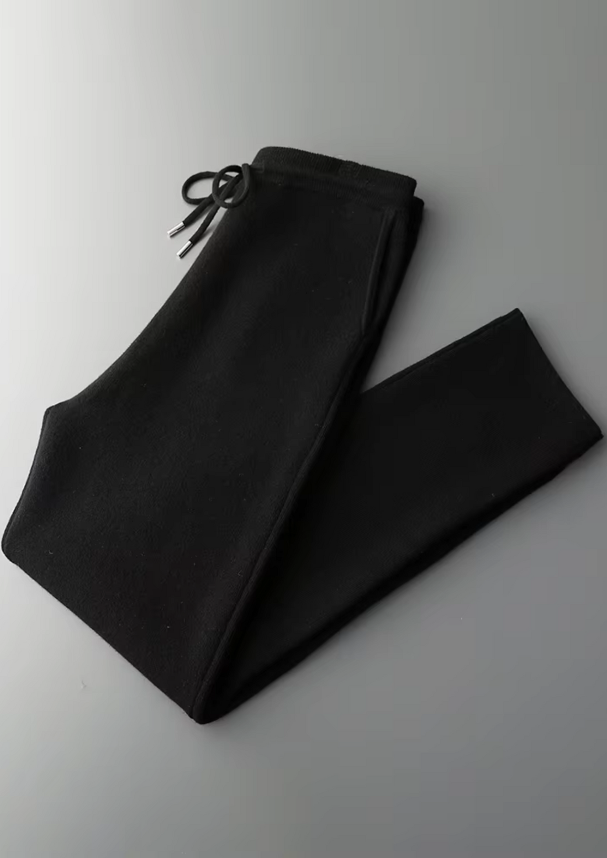 Pure Extra-Fine Merino Wool Black Savro Set | Portovelli