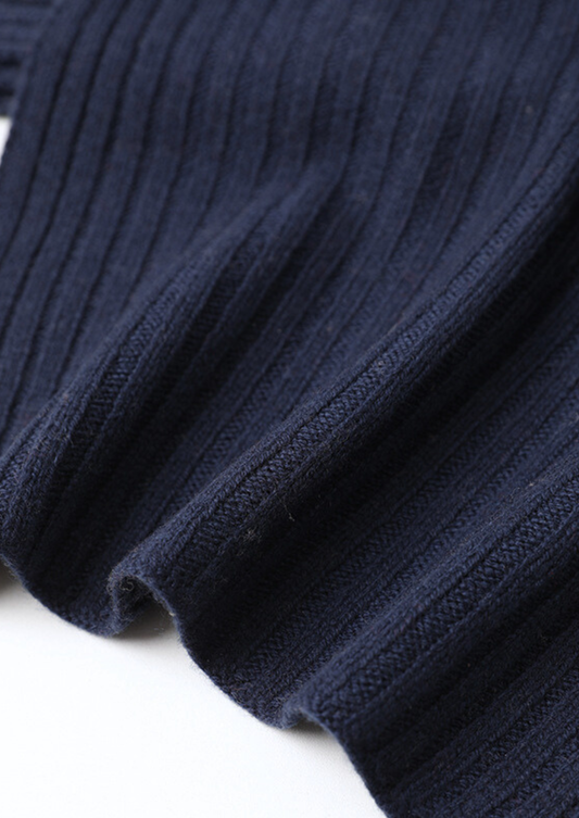 Pure Extra-Fine Merino Wool Wintertime Essentials - Navy Blue | Portovelli