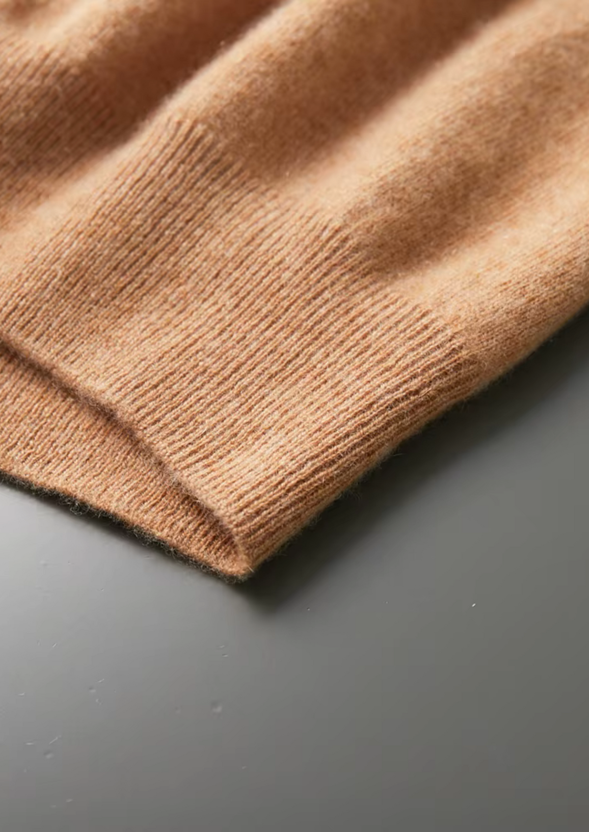 Premium Cashmere Classic Crewneck T-Shirt - Honey Mustard | Portovelli