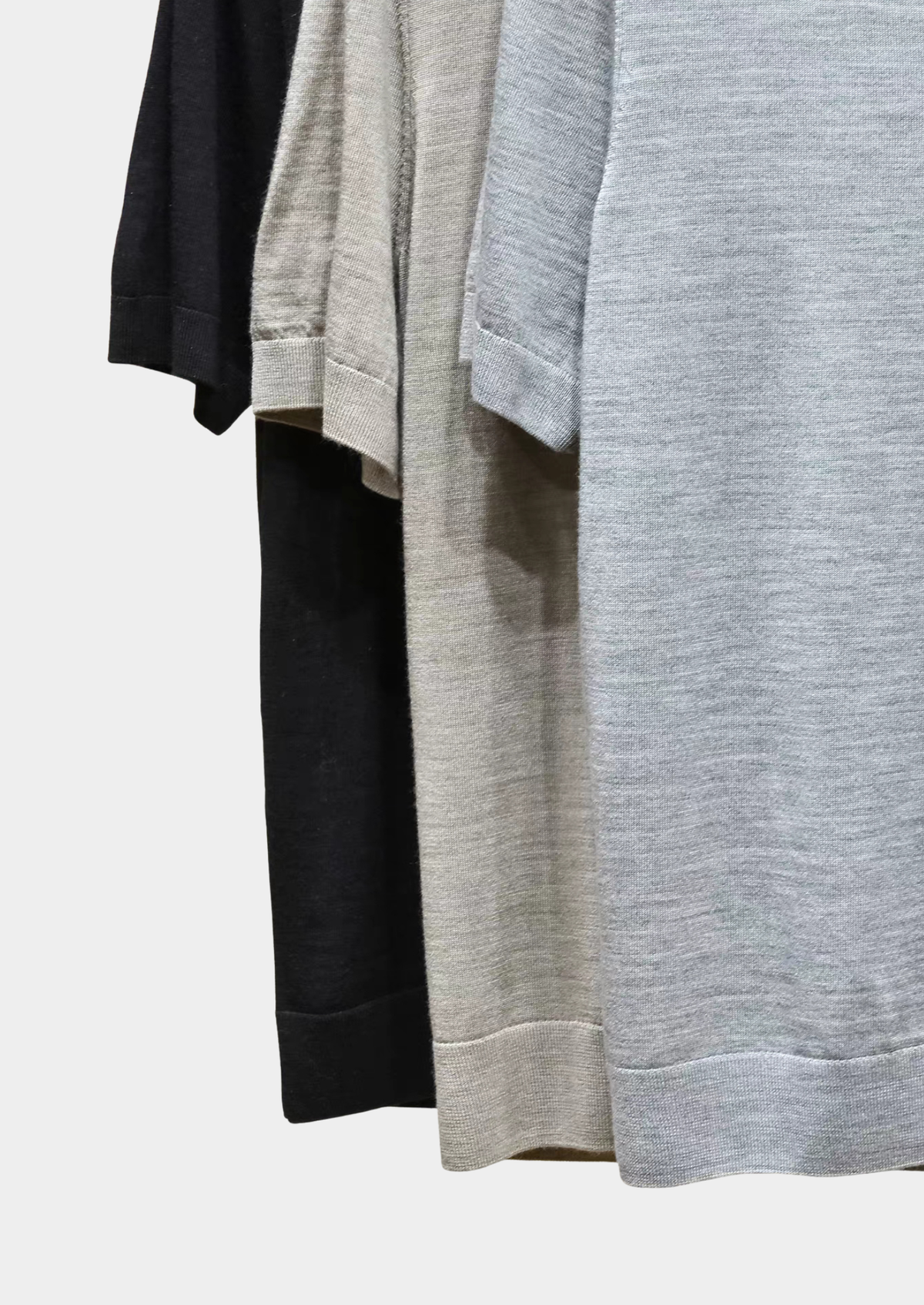 Ellis Light Gray Lightweight Polo Shirt | Portovelli