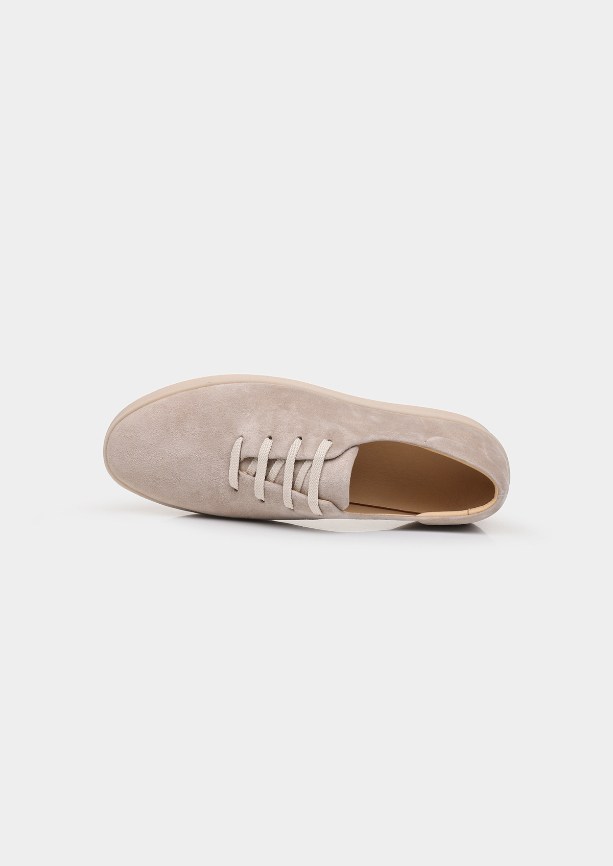 Light Gray Minimal Suede Sneakers | Portovelli