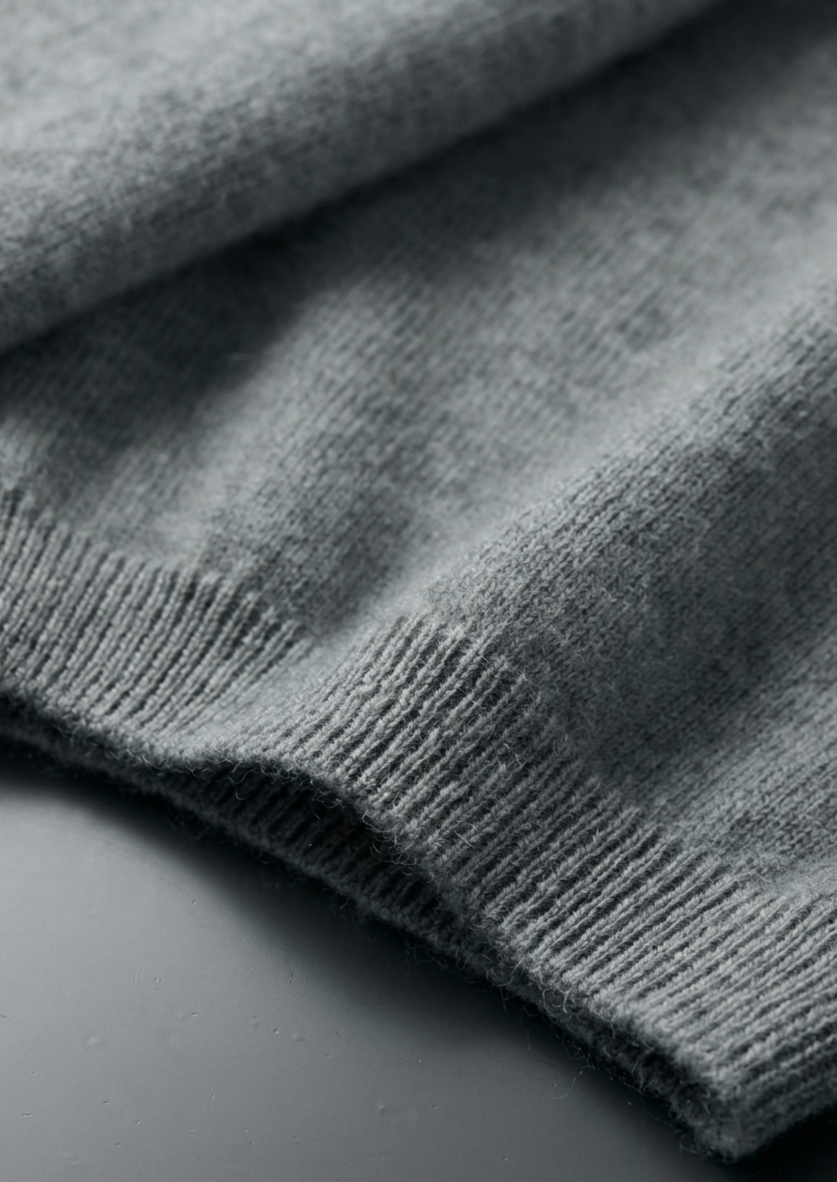 Premium Cashmere Classic Crewneck T-Shirt - Shadow Flint | Portovelli