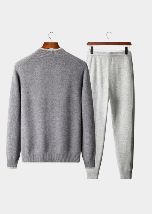 Pure Extra-Fine Merino Wool Two Tone Set | Portovelli