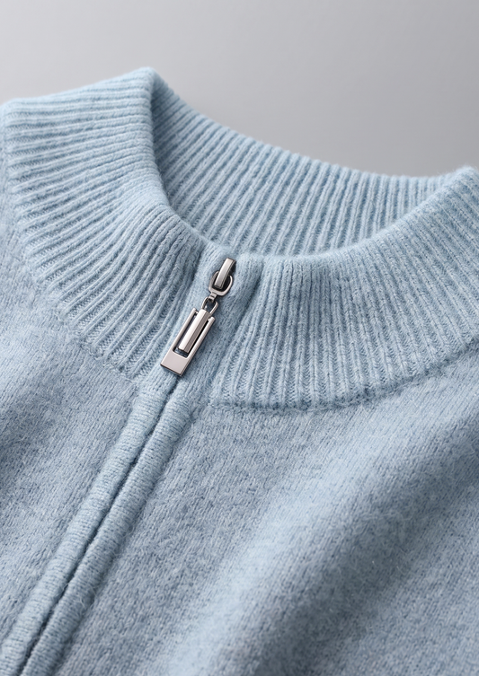 Pure Extra-Fine Merino Wool Light Blue Luzzo Set | Portovelli