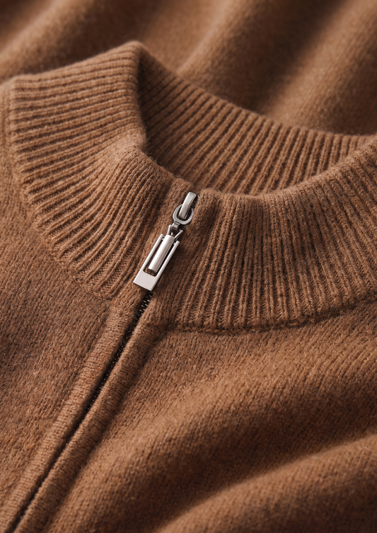 Pure Extra-Fine Merino Wool Caramel Luzzo Set | Portovelli