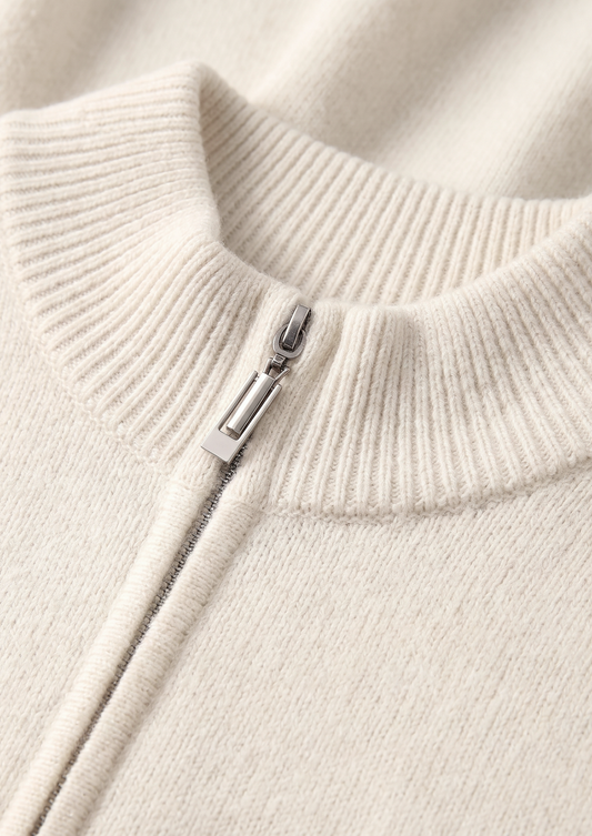 Pure Extra-Fine Merino Wool Cream White Luzzo Set | Portovelli