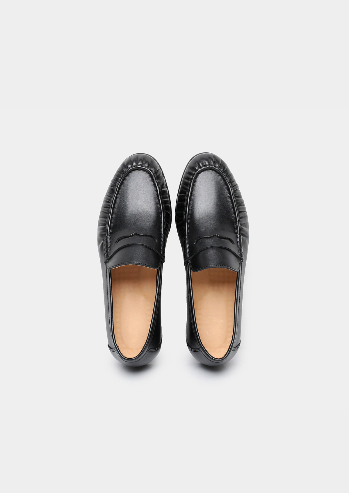 Black Classic Penny Leather Loafers | Portovelli