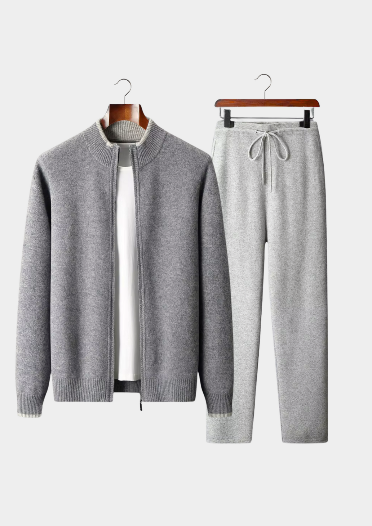 Pure Extra-Fine Merino Wool Two Tone Set | Portovelli