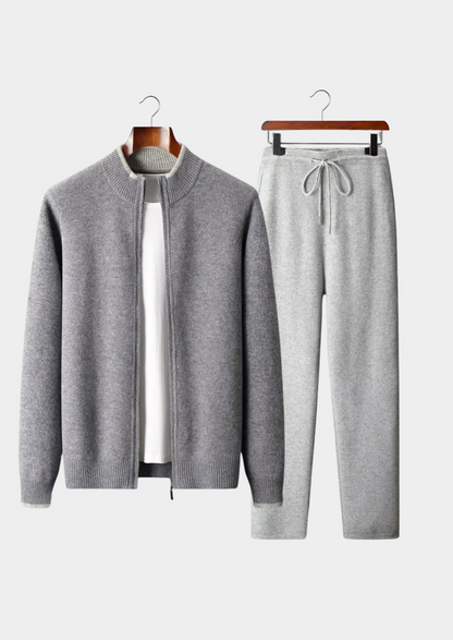Pure Extra-Fine Merino Wool Two Tone Set | Portovelli