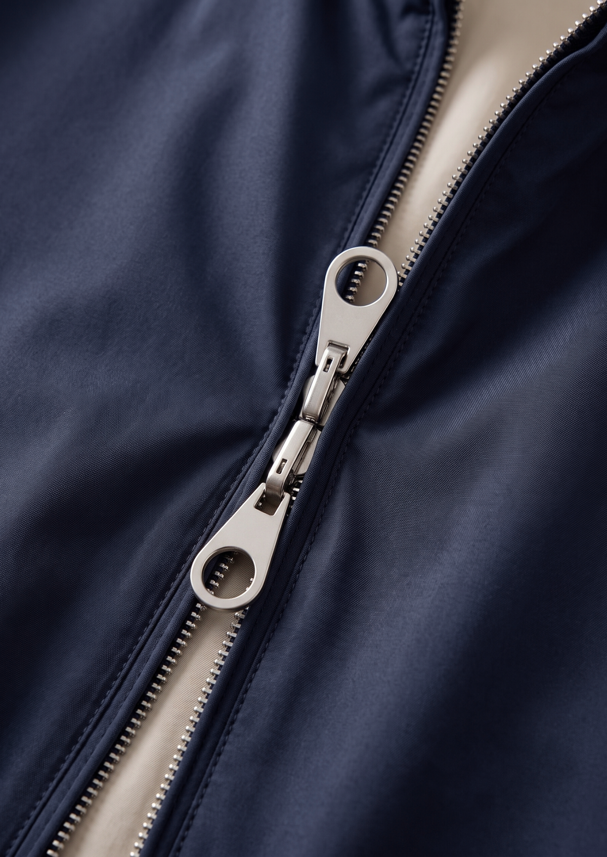 Navy Blue Technical Windbreaker Jacket | Portovelli