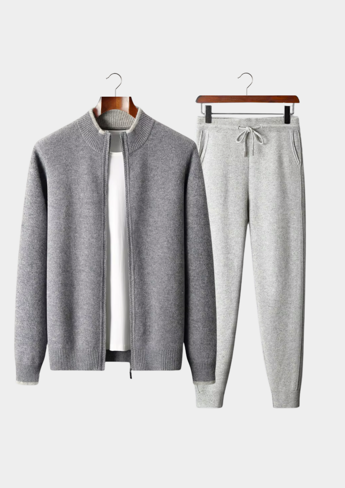 Pure Extra-Fine Merino Wool Two Tone Set | Portovelli