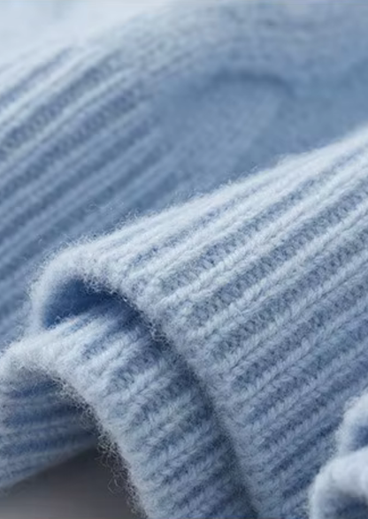 Pure Extra-Fine Merino Wool Wintertime Cable Crewneck | Portovelli