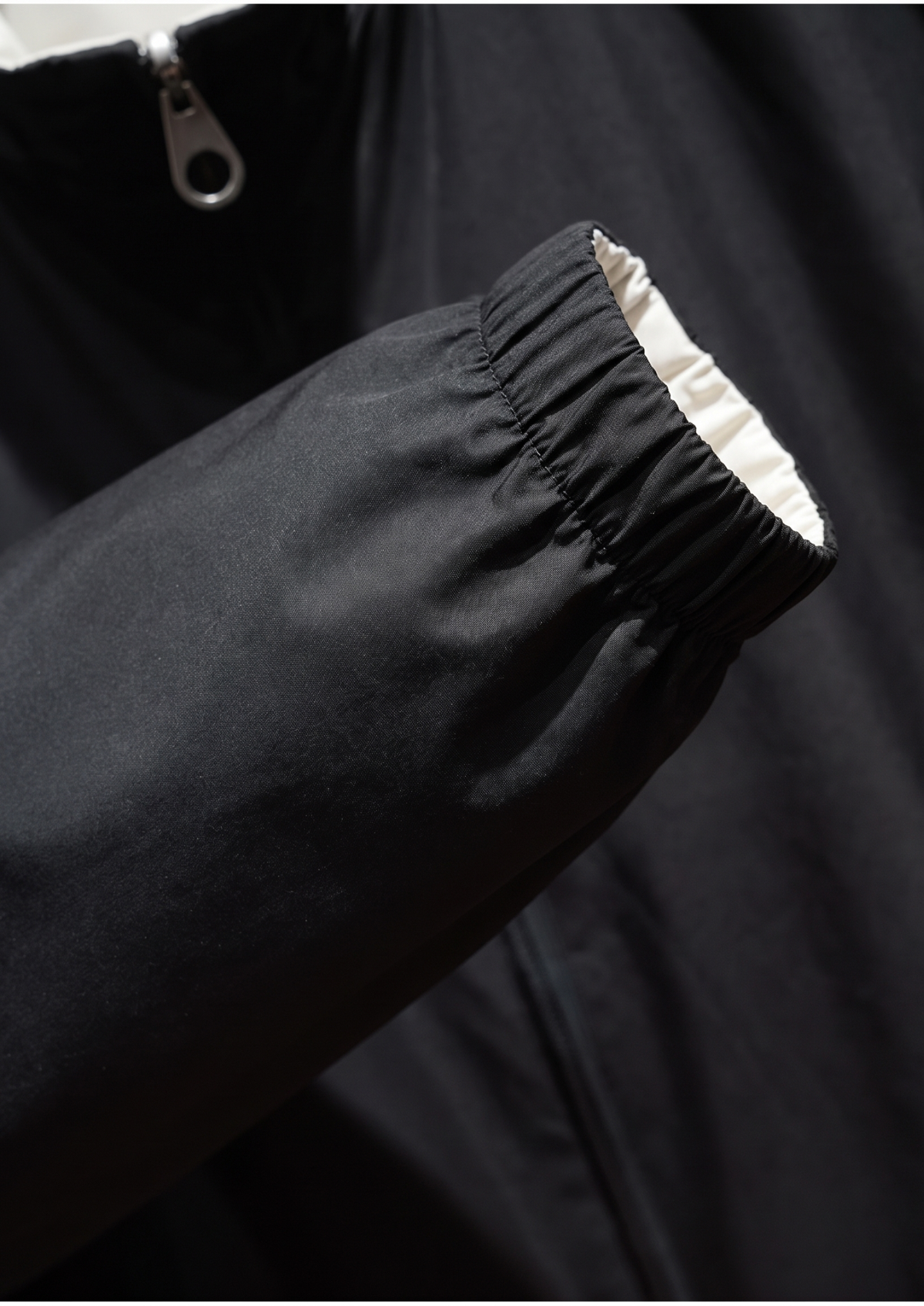 Black Technical Windbreaker Jacket | Portovelli