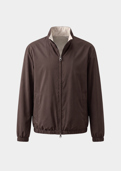 Coffee Technical Windbreaker Jacket | Portovelli