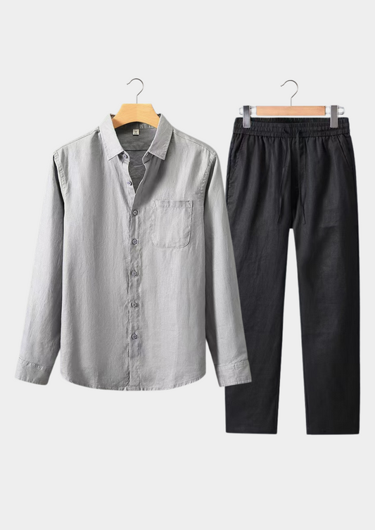 Dolcevita Longsleeve Summer Set - Gray/black | Portovelli