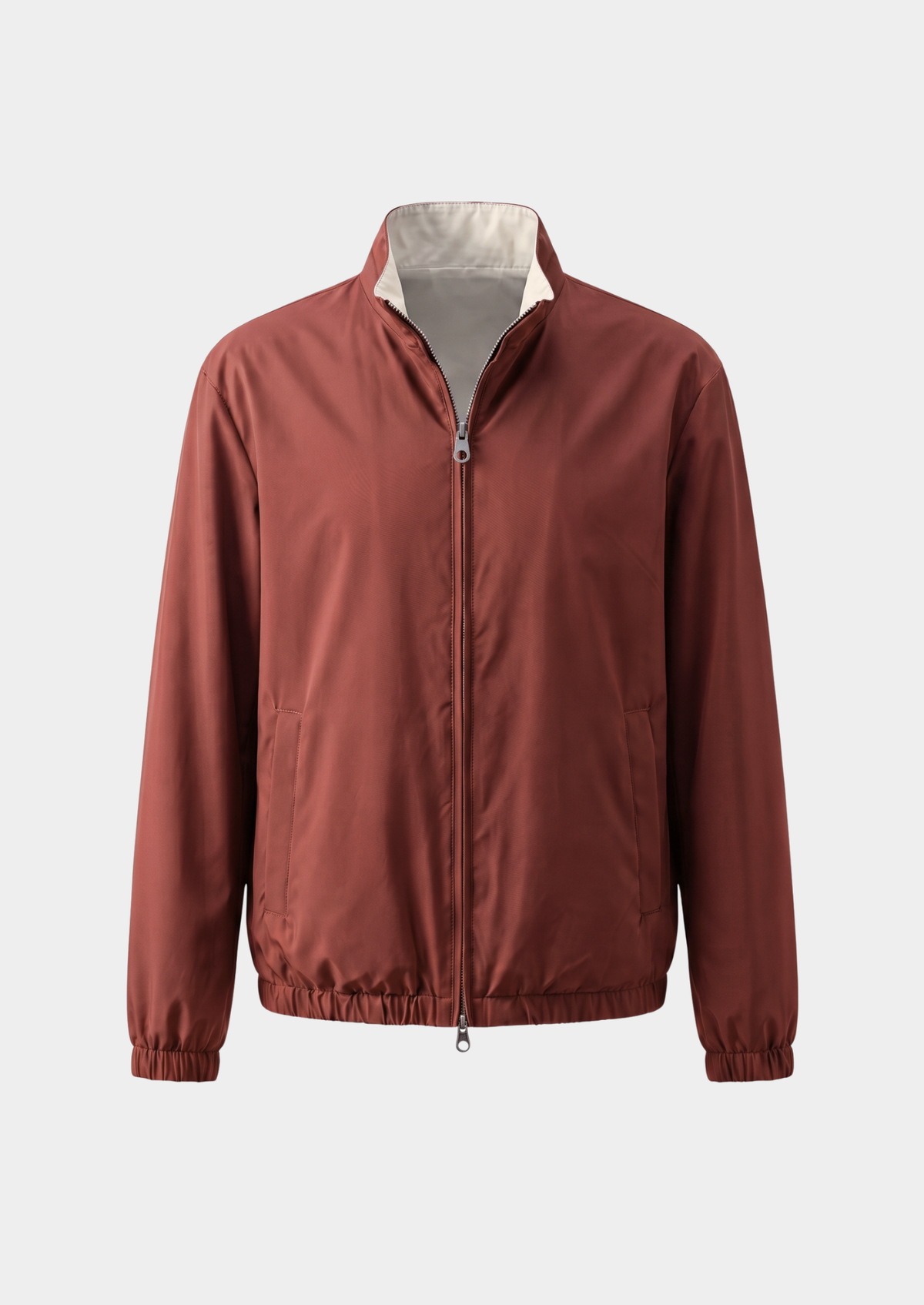 Brick Red Technical Windbreaker Jacket | Portovelli