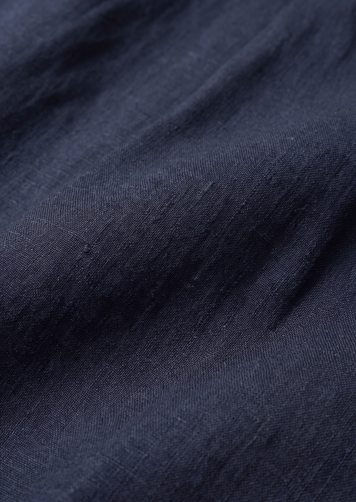 Navy Blue Pleated Linen Seaside Shorts | Portovelli