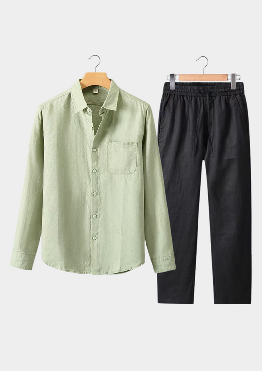Dolcevita Longsleeve Summer Set - Mint Green/black | Portovelli