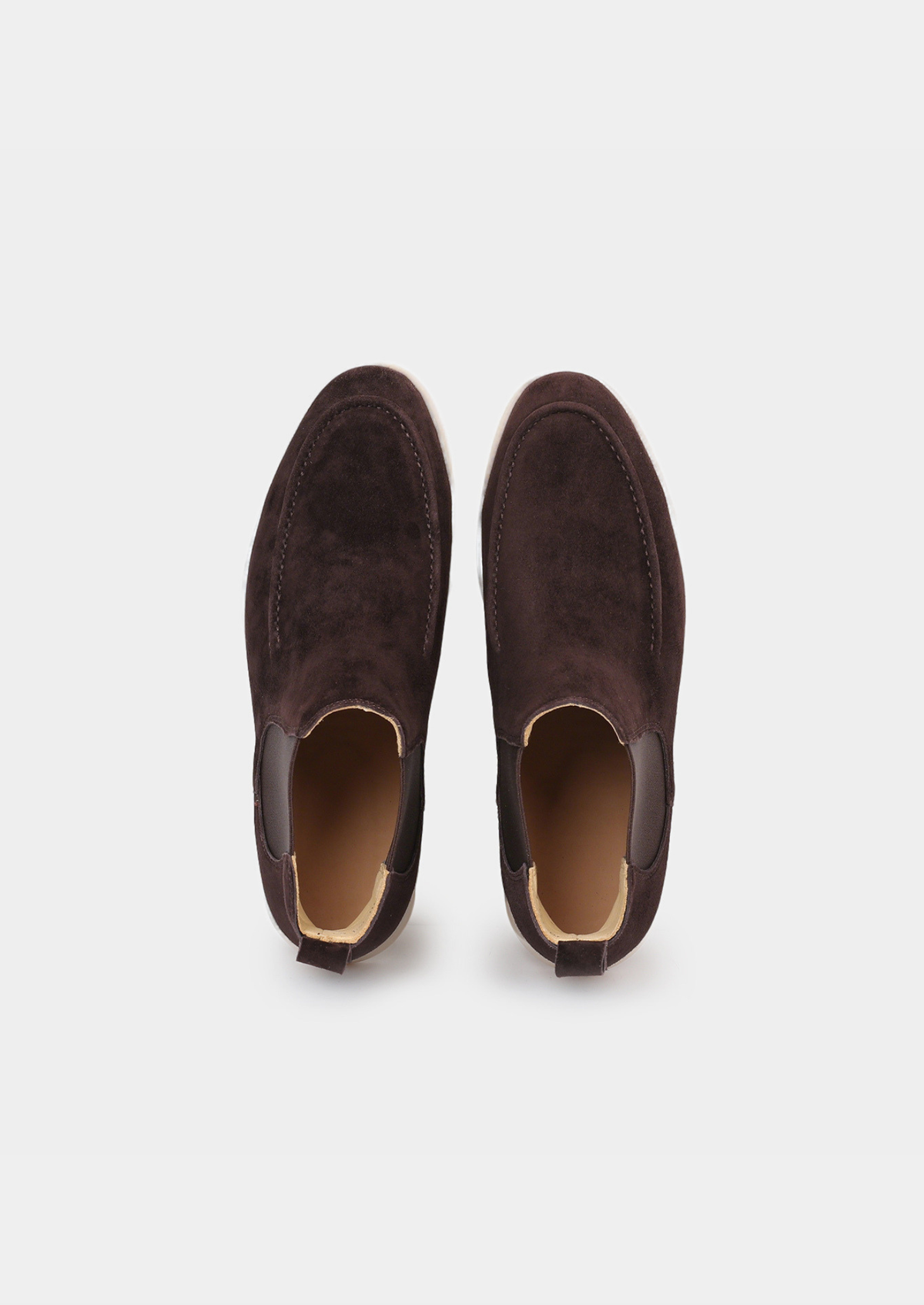 Coffee Suede Chelsea Boot | Portovelli