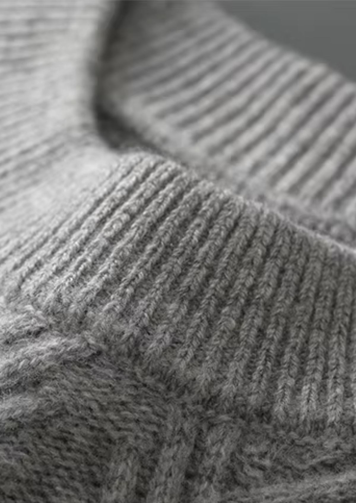Pure Extra-Fine Merino Wool Herringbone Crewneck | Portovelli