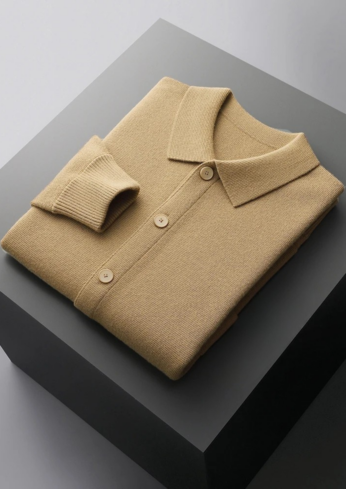 Pure Extra-Fine Merino Wool Button Overshirt | Portovelli