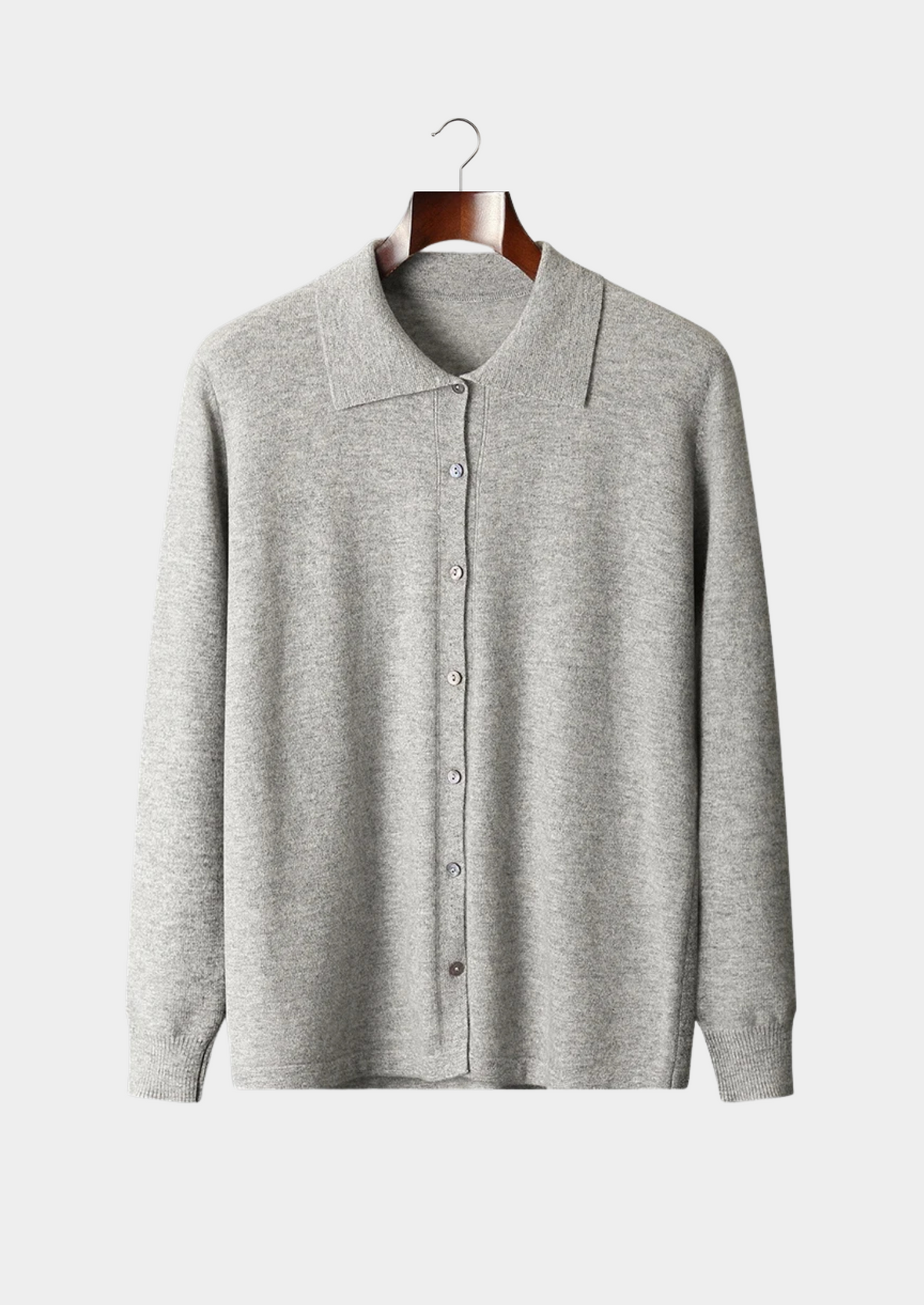 Pure Extra-Fine Merino Wool Polo Cardigan | Portovelli