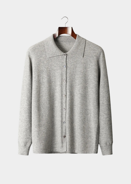 Pure Extra-Fine Merino Wool Polo Cardigan | Portovelli
