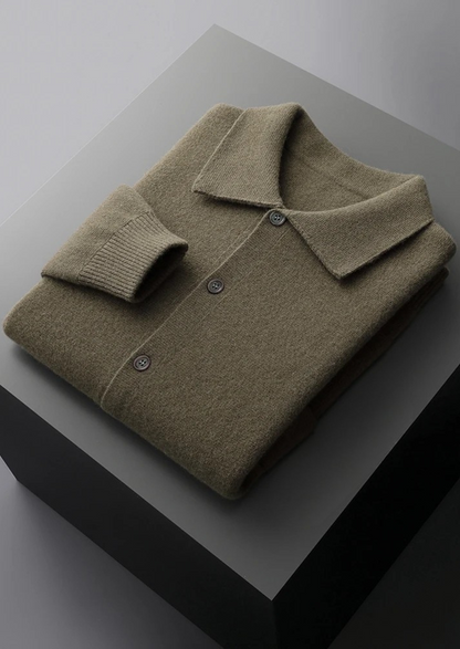 Pure Extra-Fine Merino Wool Button Overshirt | Portovelli